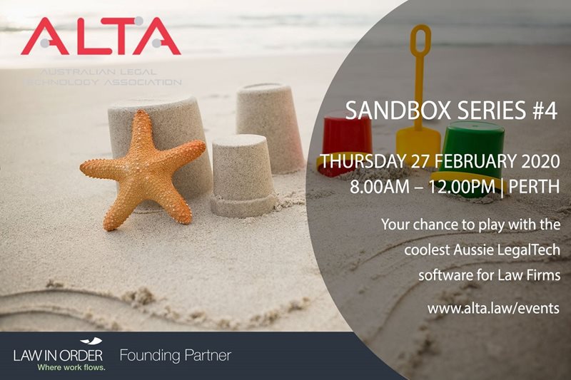 Join us at ALTA’s Sandbox Series #4 in Perth