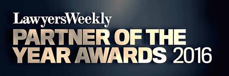 Law In Order is proudly sponsoring the Lawyers Weekly Partner of the Year Awards 2016
